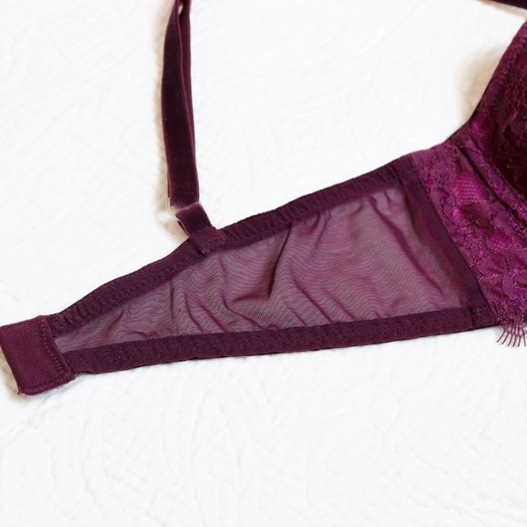 Victoria's Secret | Dream Angel Lined Demi Bra Dark Magenta - Picture 8 of 11